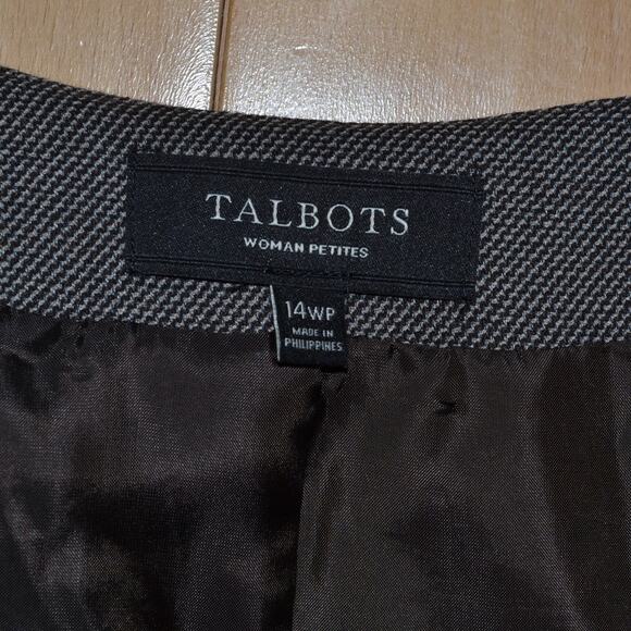 Talbots Blazer Suit Jacket Gray Size 14WP - Picture 3 of 4